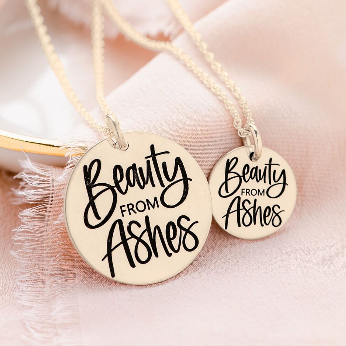 14k Gold Beauty From Ashes Pendant Necklace | Isaiah 61:3