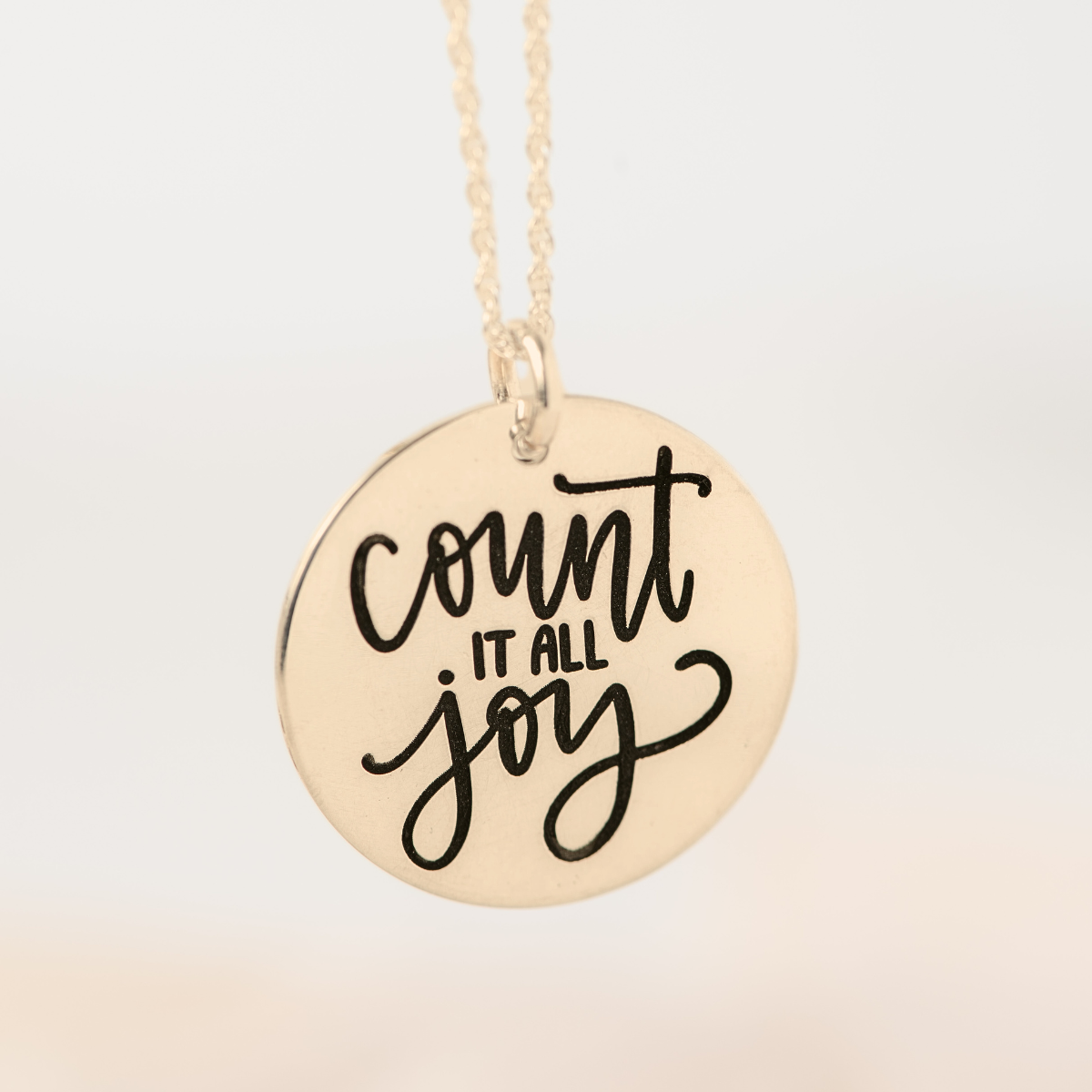 14k Gold Count it All Joy Pendant Necklace | James 1:2-4
