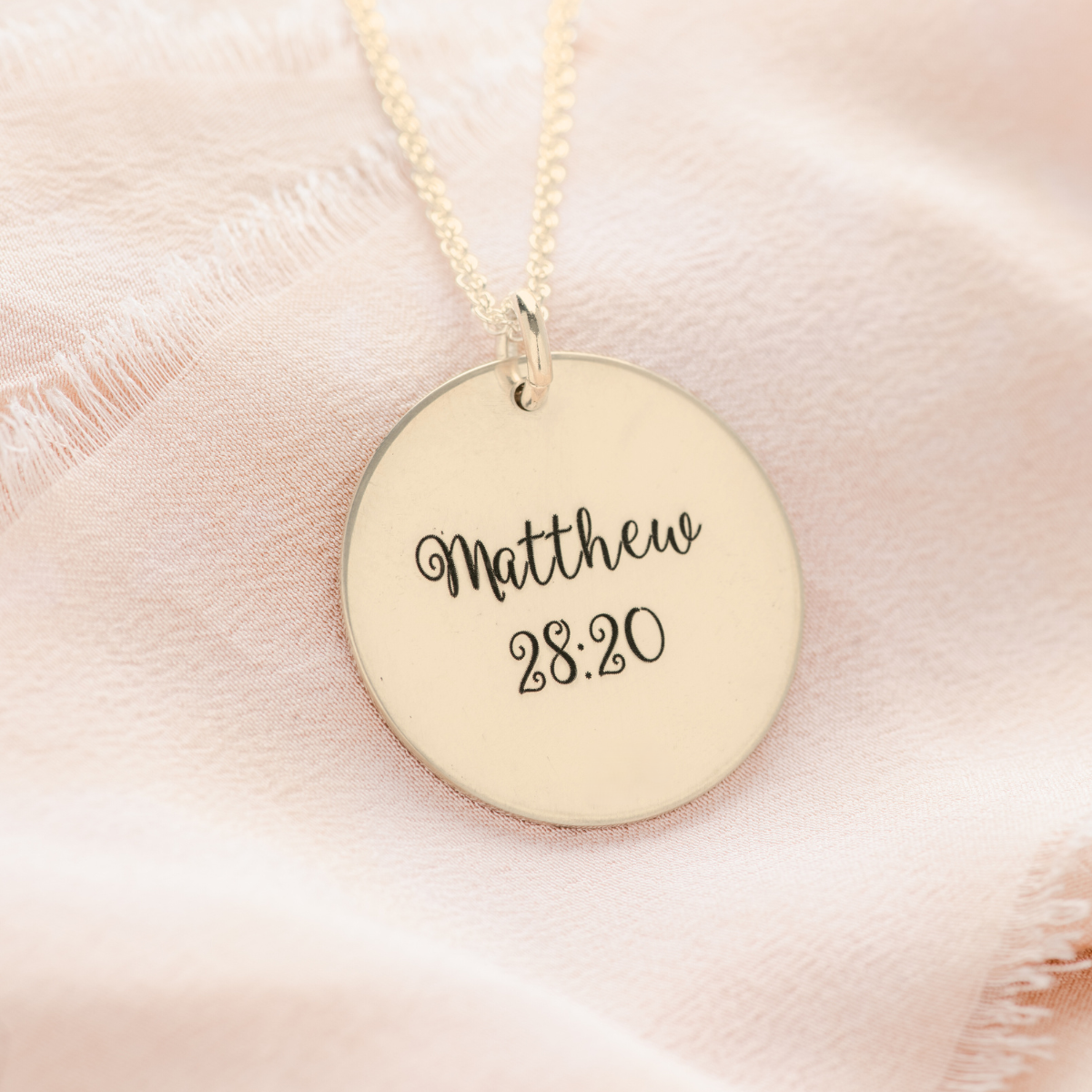 14k Gold I Am With You Always Pendant Necklace | Matthew 28:20