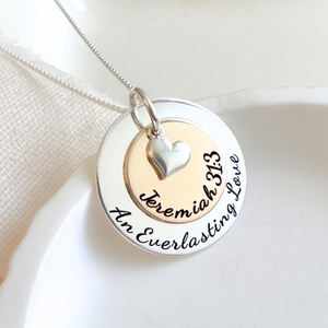 Custom Engraved Sterling Silver Necklace | Personalized Layered Pendants