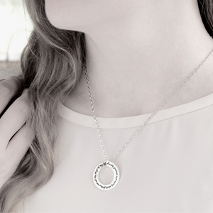 Goodness Circle Sterling Silver Psalm 23 Pendant Necklace | BB Becker