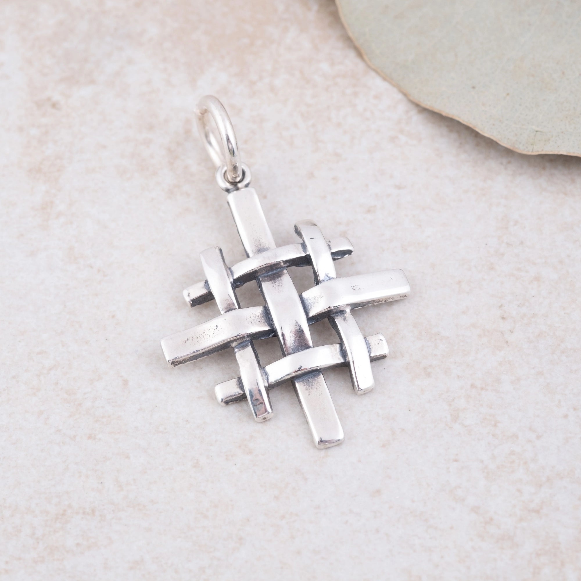 Sterling Silver Jerusalem Cross Pendant Necklace | Acts 1:8