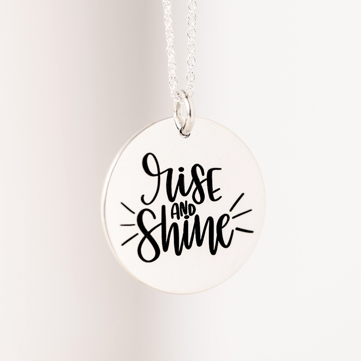 Sterling Silver Rise and Shine Pendant Necklace | Isaiah 60:1