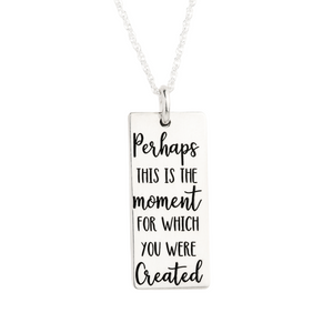 Sterling Silver Esther 4:14 Pendant Necklace | Perhaps This Is The Moment