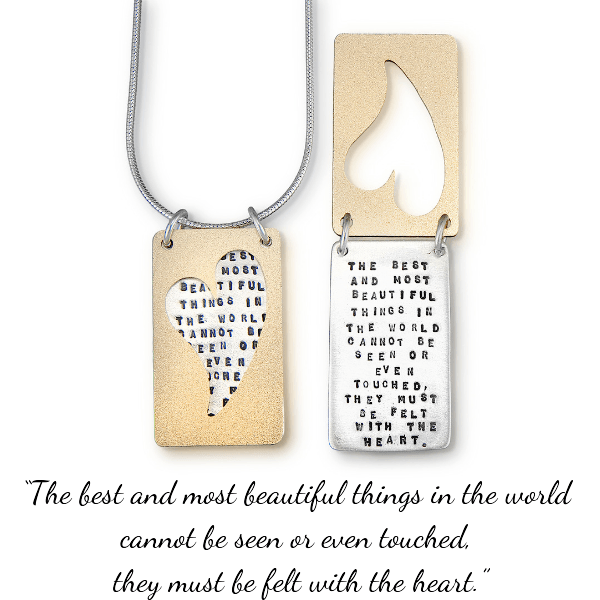 The Best and Most Beautiful Things Sterling Silver Necklace | Helen Keller | Kathy Bransfield