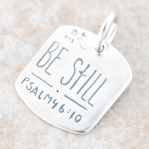 Sterling Silver Be Still Pendant Necklace | Psalm 46:10