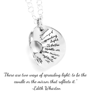 There are Two Ways of Spreading Light Sterling Silver Necklace | BB Becker