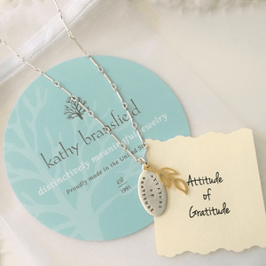 Attitude of Gratitude Sterling Silver Necklace | Kathy Bransfield