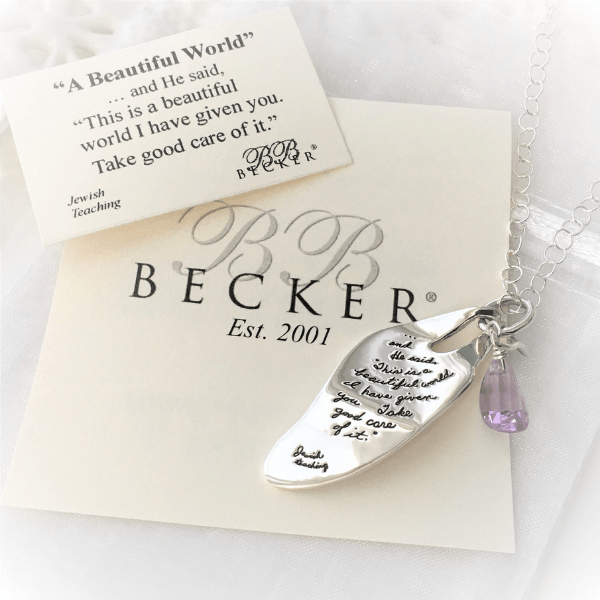 BB Becker Sterling Silver Leaf Pendant Necklace | A Beautiful World