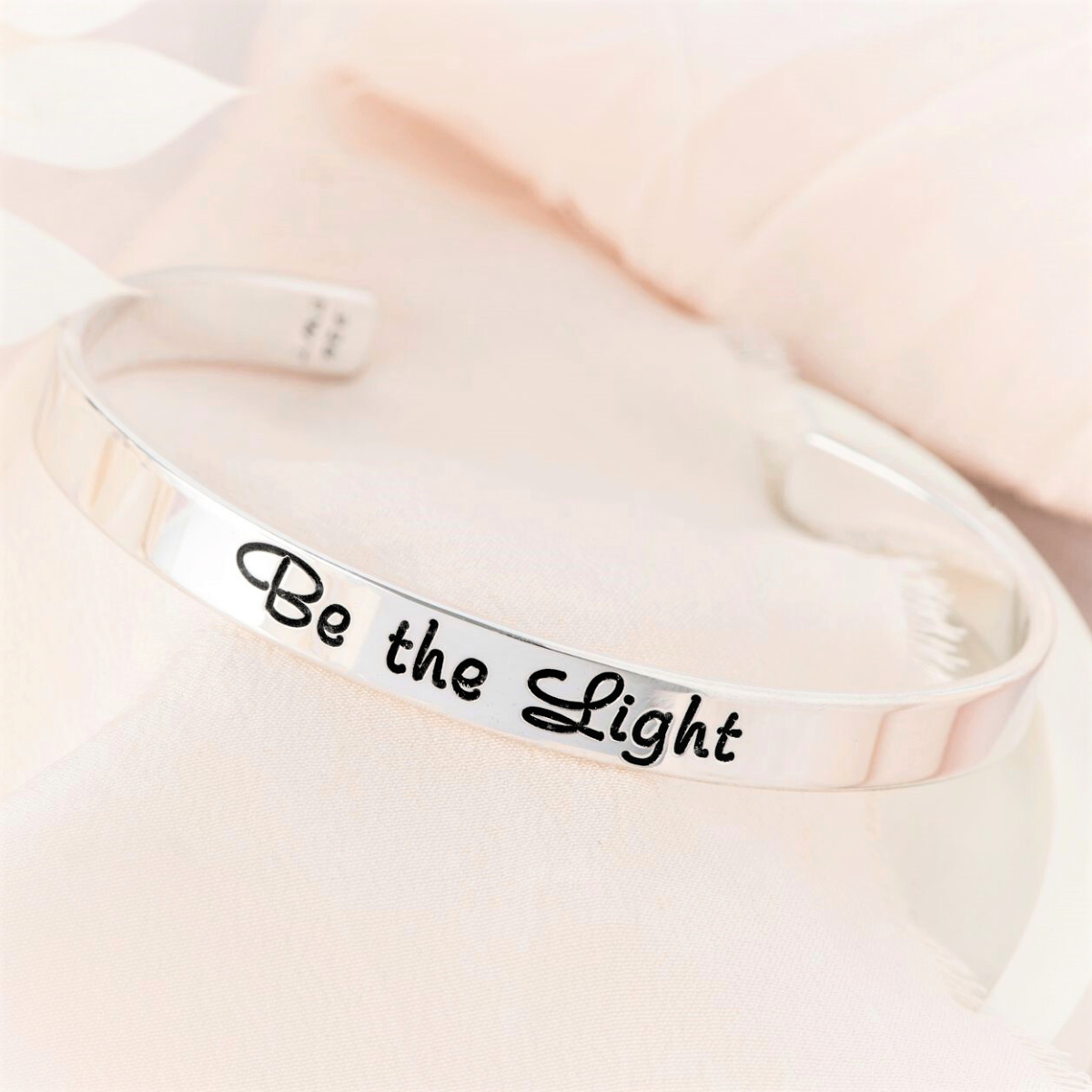 Be the Light Engraved Cuff Bracelet | Matthew 5:14-16 | Sterling Silver or 14k Gold