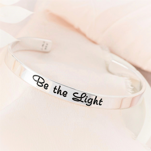 Be the Light Engraved Cuff Bracelet | Matthew 5:14-16 | Sterling Silver or 14k Gold