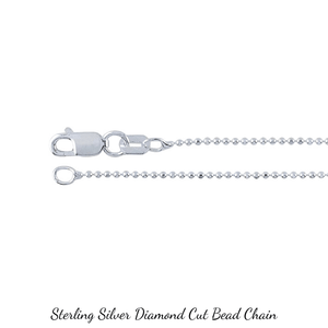 Sterling Silver Diamond Cut Bead Chain