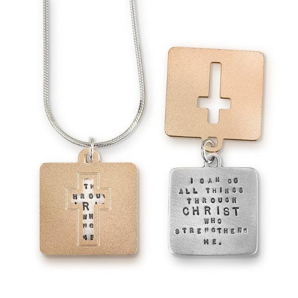 I Can Do All Things Through Christ Sterling Silver Necklace | Philippians 4:13 | Kathy Bransfield