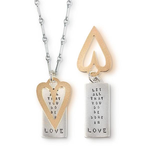 Let All That You Do Be Done In Love Sterling Silver Necklace | 1 Corinthians 16:14 | Kathy Bransfield