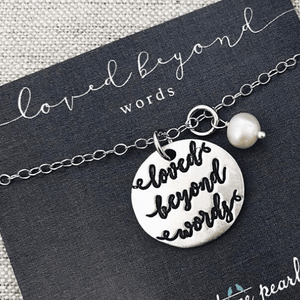 Loved Beyond Words Fine Pewter Necklace | The Vintage Pearl
