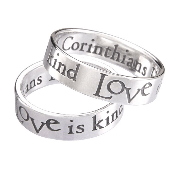 Sterling Silver Christian Rings for Women Made in the USA