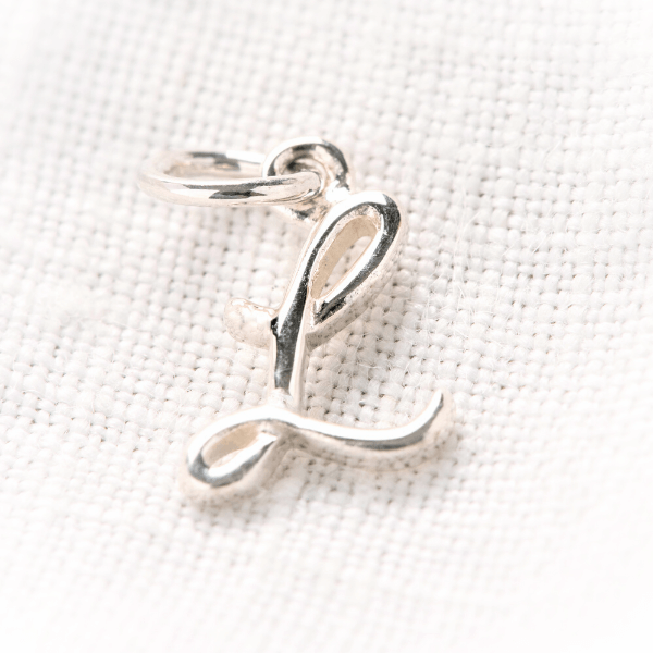 Sterling Silver Initial Alphabet Letter Charm