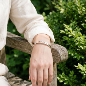 2 Timothy 1:7 Sterling Silver Scripture Verse Bangle Bracelet