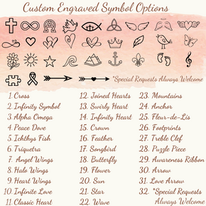 Custom Engraved Symbol Options