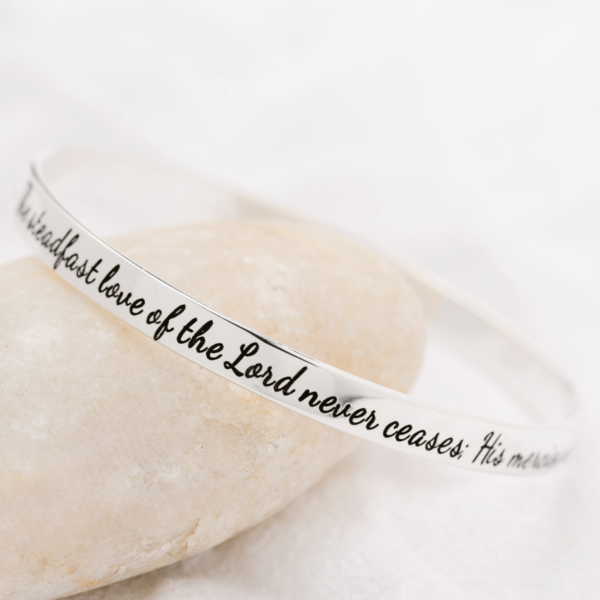 Lamentations 3:22 Sterling Silver Bangle Bracelet | New Lamentations 3:22 Sterling Silver Bangle Bracelet | New