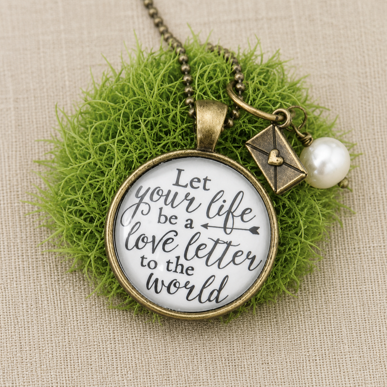 Let Your Life Be A Love Letter To The World Necklace