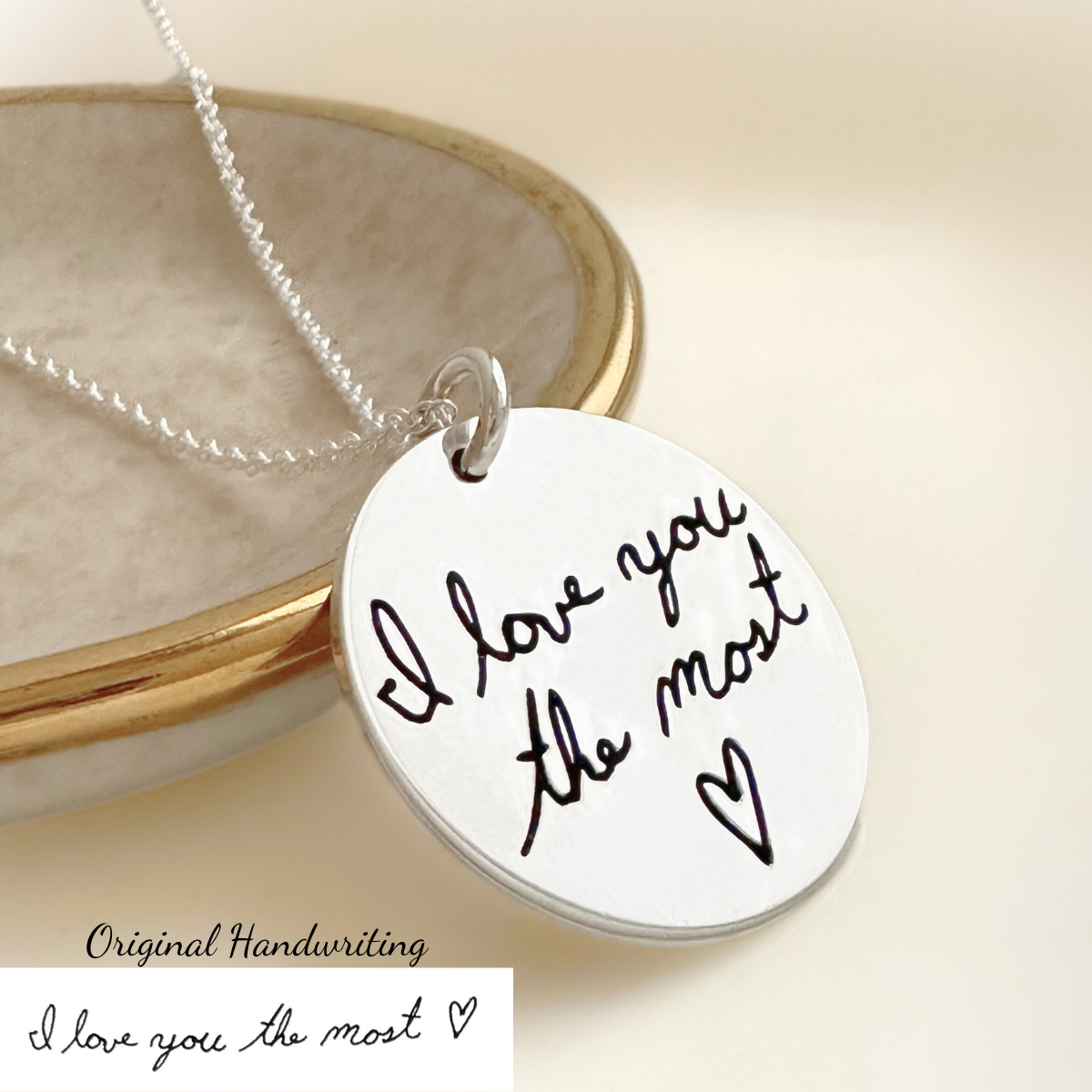 Own Handwriting Sterling silver Locket newest Necklace