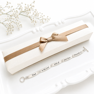 Sterling Silver Proverbs 3:5 Link Bracelet | Trust in the Lord with All Your Heart