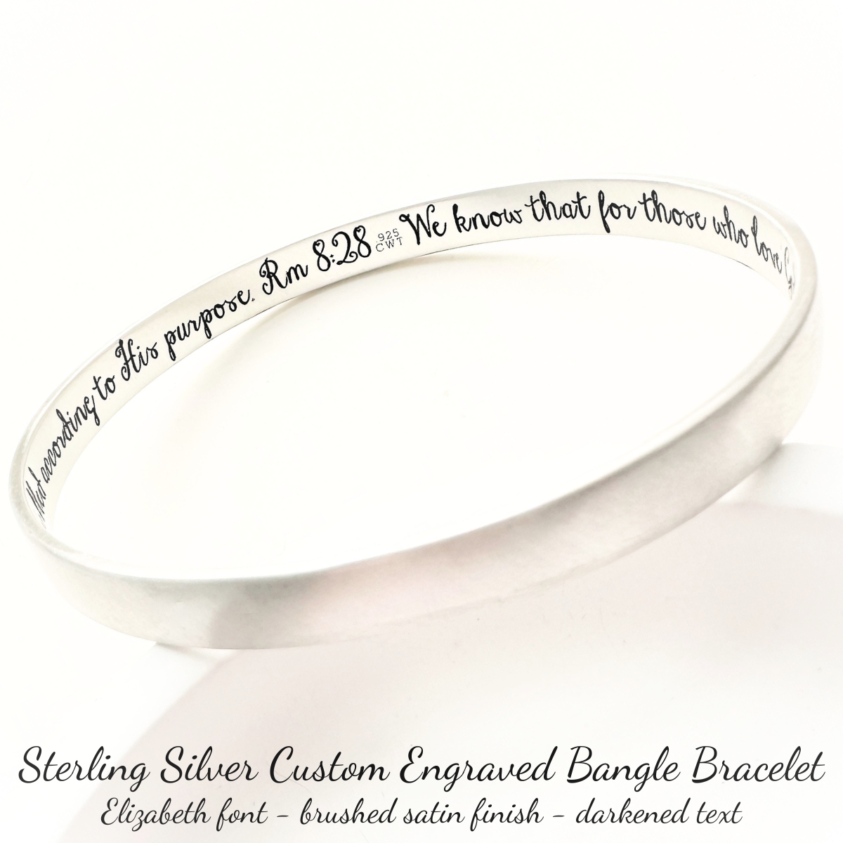 Personalized sterling silver bracelet discount