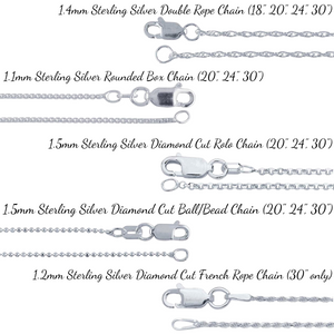 Sterling Silver Pendant Necklace | Custom Engraved with Your Actual Handwriting