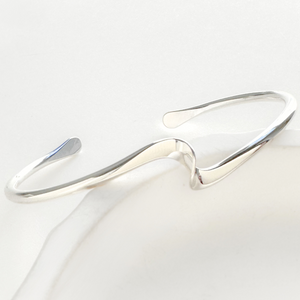 Sterling Silver Wave Cuff Bracelet