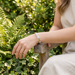 Sterling Silver Cuff Bracelet | Accept What Is, Let Go of What Was, Have Faith in What Will Be