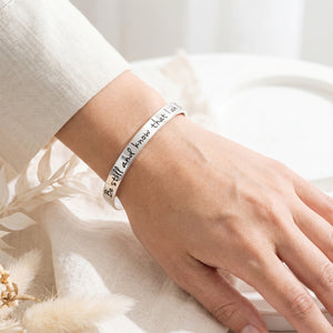 Be Still and Know that I am God Sterling Silver Cuff Bracelet | Psalm 46:10