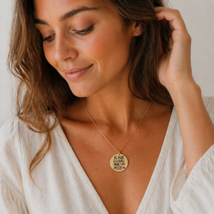 14k Gold Be Still and Know I am God Pendant Necklace | Psalm 46:10