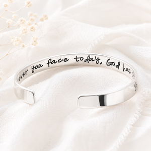 Be Still and Know that I am God Sterling Silver Cuff Bracelet | Psalm 46:10