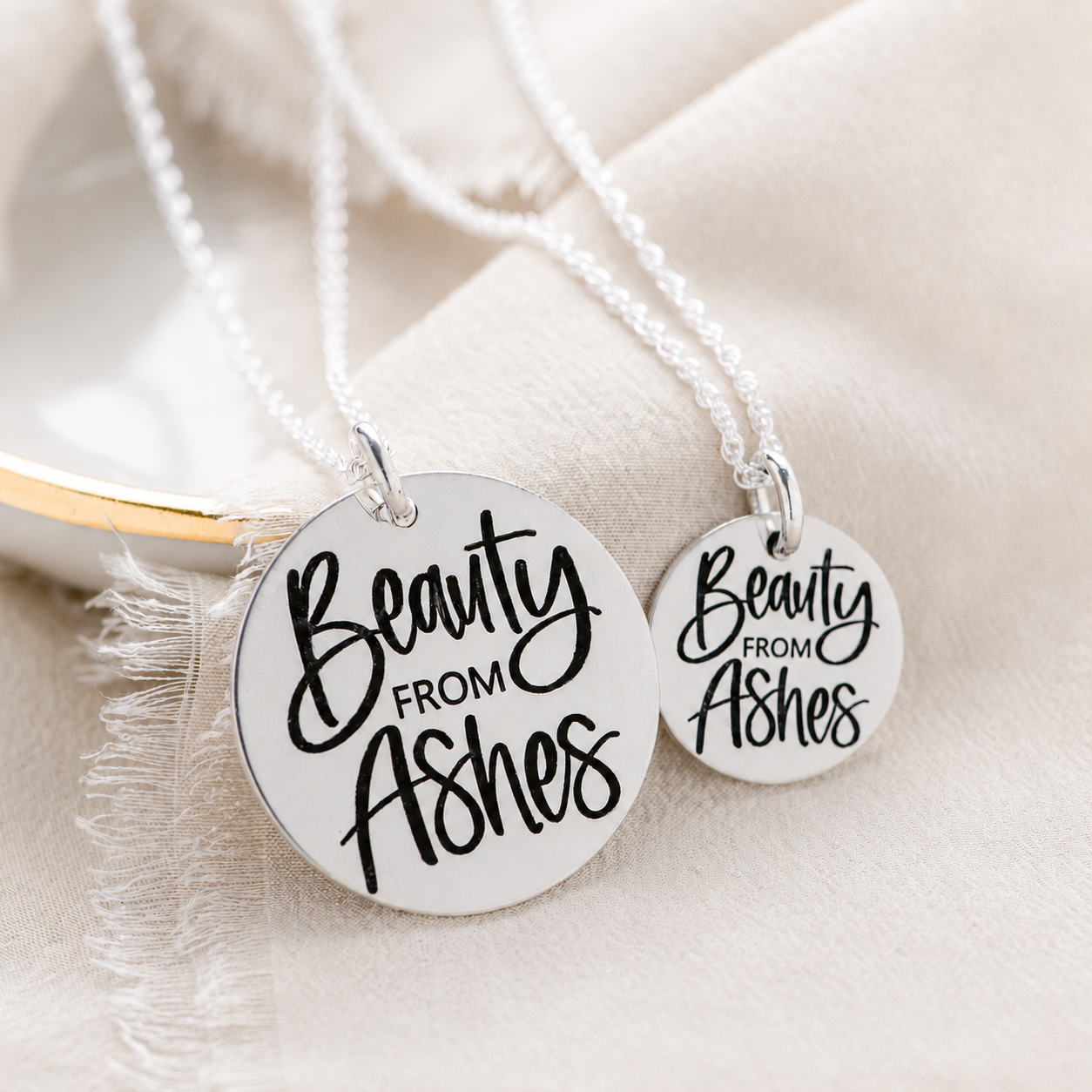 Sterling Silver Isaiah 61:3 Pendant Necklace | Beauty from Ashes