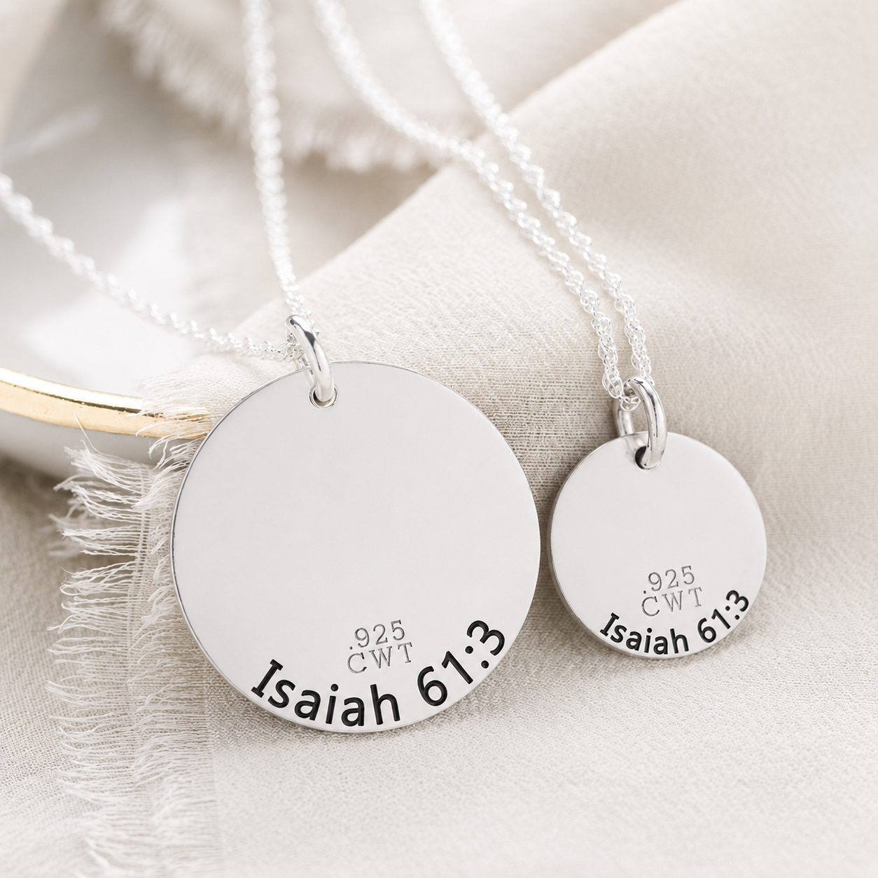 Sterling Silver Isaiah 61:3 Pendant Necklace | Beauty from Ashes