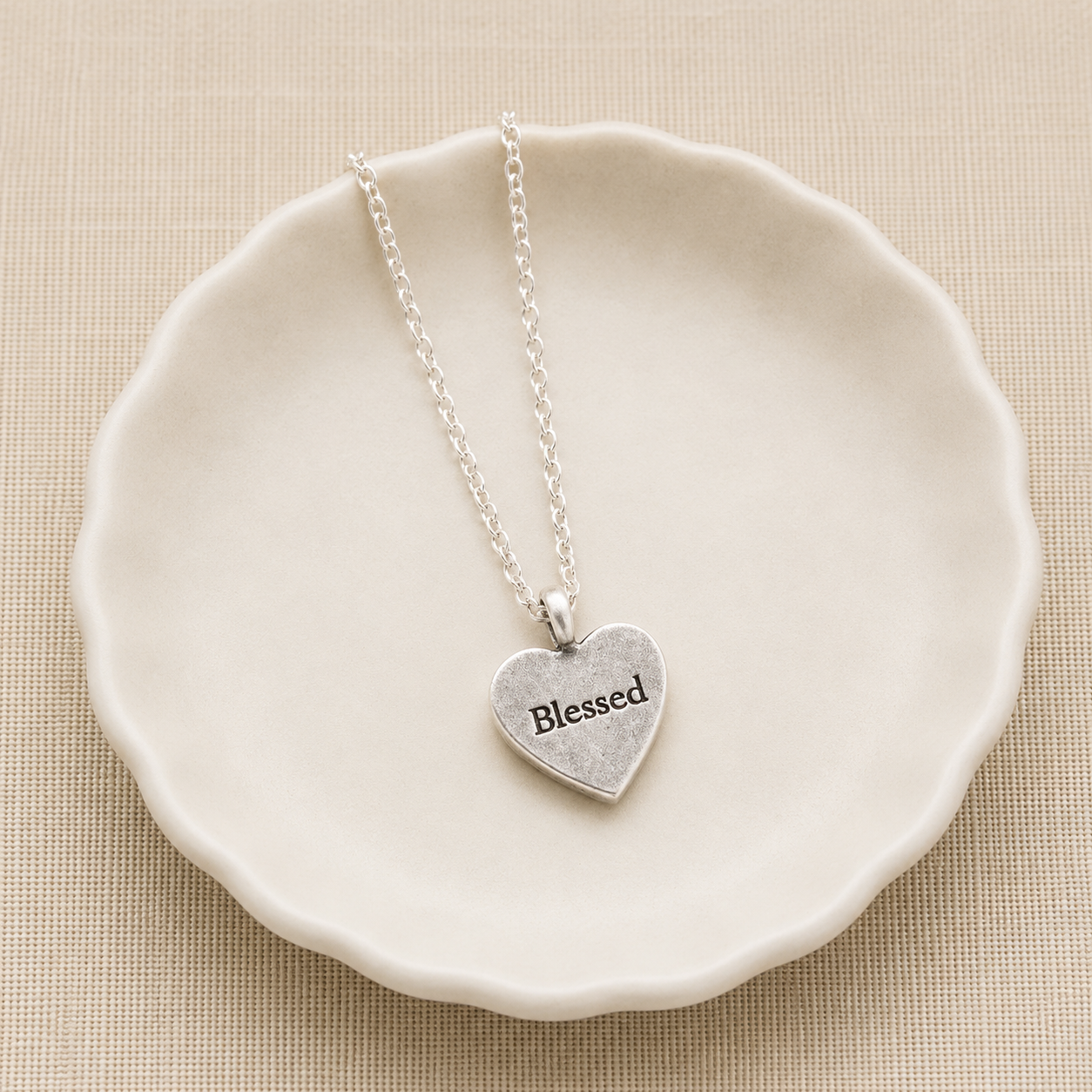 Story Heart Necklace | Blessed