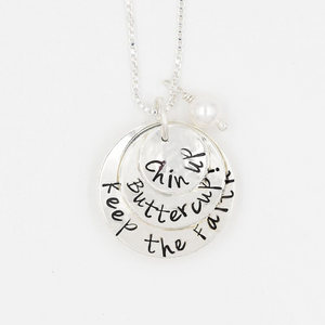 Chin Up Buttercup Keep the Faith Sterling Silver Hand-Stamped Necklace