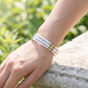 Clothe Yourselves with Compassion Sterling Silver Engraved Cuff Bracelet | Colossians 3:12