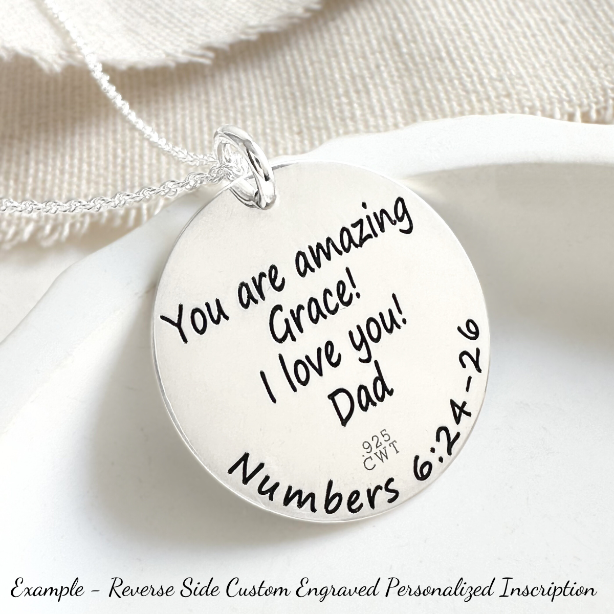 Sterling Silver Necklace | May the Lord Bless You | Numbers 6:24 