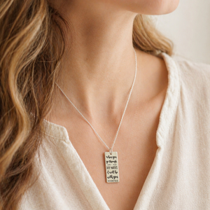 Sterling silver deep waters pendant necklace Isaiah 43