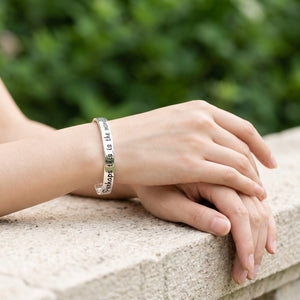 Esther 4:14 Sterling Silver Engraved Scripture Verse Cuff Bracelet