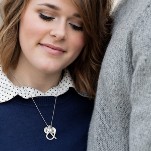 Fine Pewter Ampersand Necklace Model