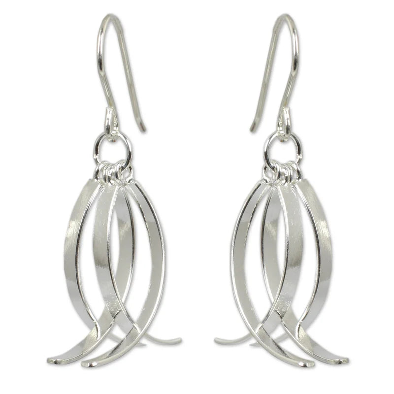 Handcrafted Sterling Silver Earrings | Ichthys Fish Symbol