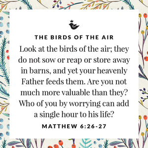 Sterling Silver Birds of the Air Link Bracelet | Matthew 6:26-27