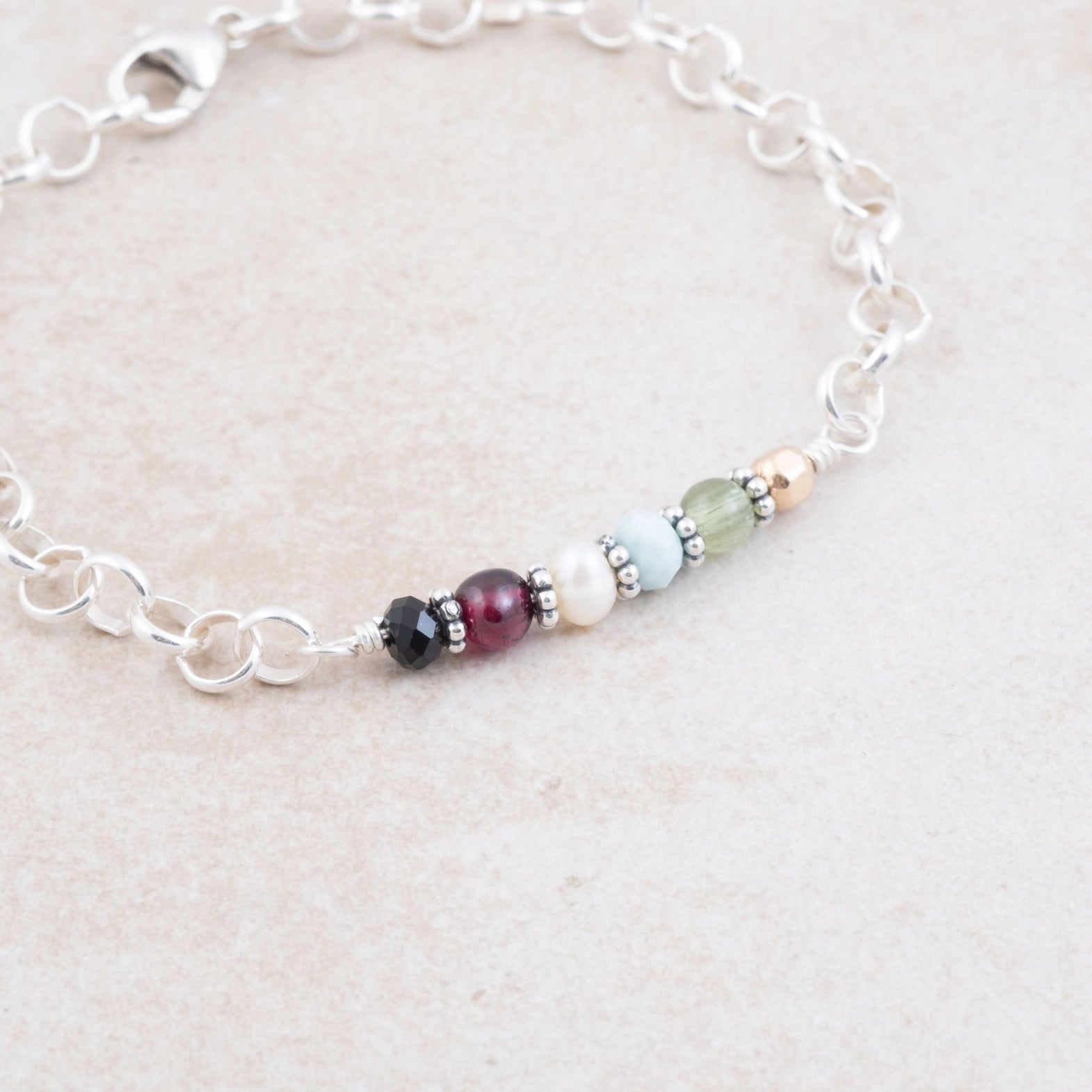 Sterling Silver Salvation Story Link Bracelet