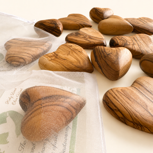 Holy Land Olive Wood Heart | Hand Carved in Bethlehem