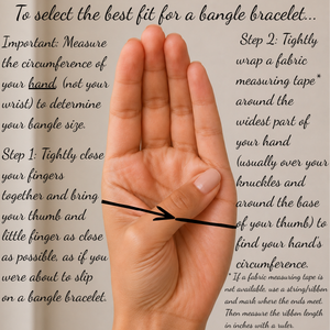 How to measure your hand for a bangle bracelet