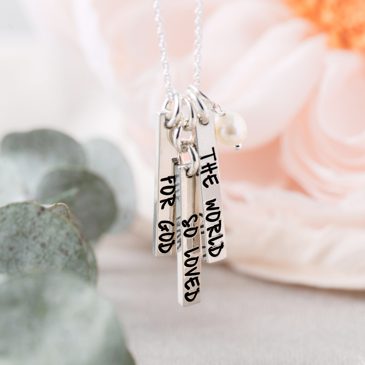 Engravable Your Own Handwriting and Name Tag Charm Vertical Bar Pendant in  Sterling Silver (1 Image and Line)
