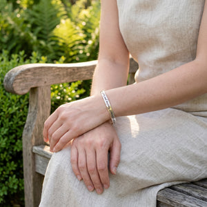Jude 1:25 Sterling Silver Bangle Bracelet | Glory, Majesty, Dominion, and Power